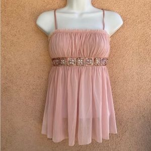 Victorias’secret-moda international blush pink, sheer top